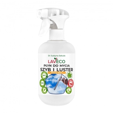 Płyn naturalny do mycia szyb i luster - Świeży aloes | Laveco