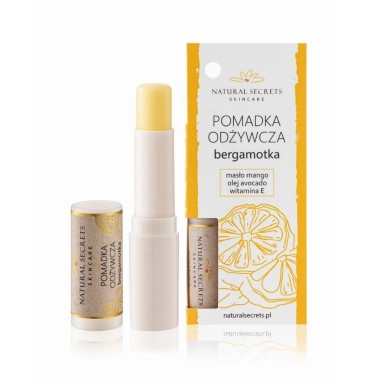 Pomadka odżywcza z olejem avocado i witaminą E - Bergamotka | Natural Secrets