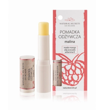 Pomadka odżywcza z olejem avocado i witaminą E - Malina | Natural Secrets