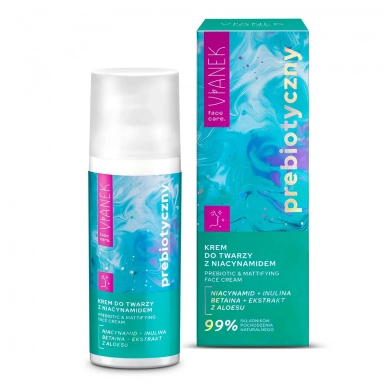 Prebiotyczny Krem do twarzy z niacynamidem | Vianek