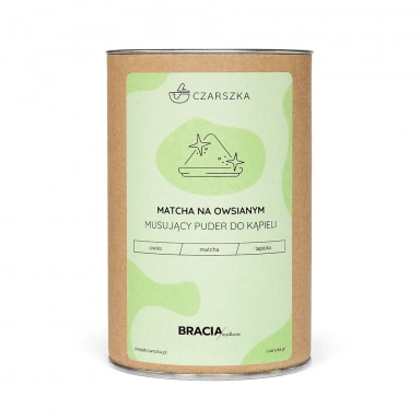 Puder musujący do kąpieli - Matcha na owsianym | Czarszka