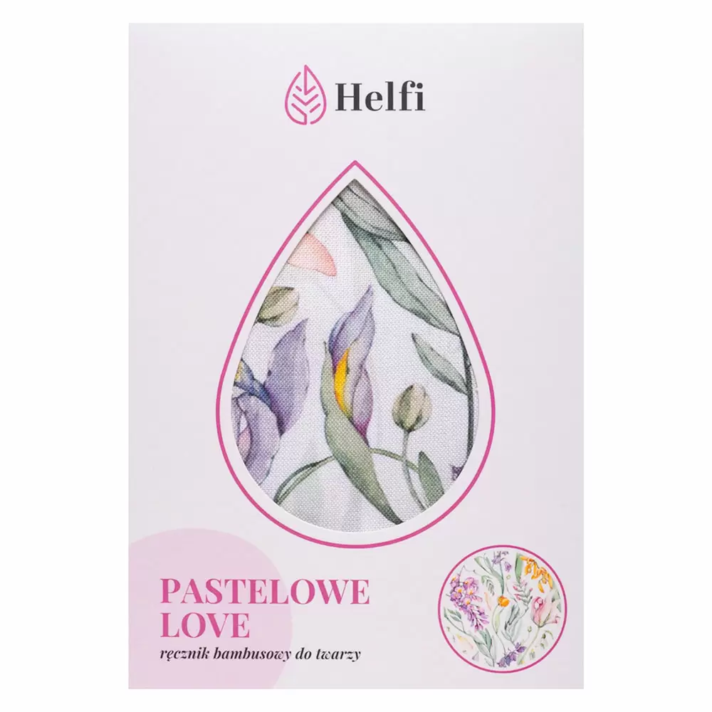 Ręcznik bambusowy do twarzy Pastelowe Love | Helfi