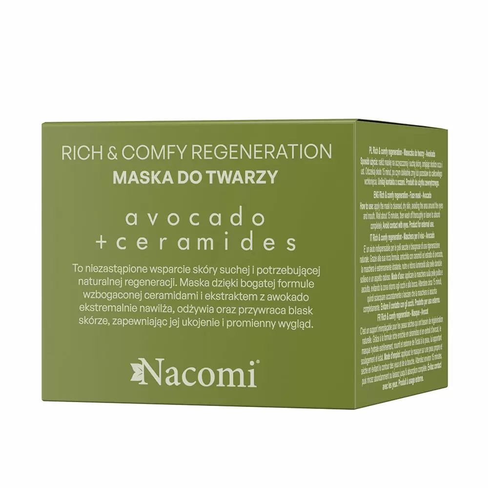 Rich&comfy regeneration Maseczka do twarzy AVOCADO | Nacomi