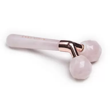 Roller do masażu twarzy z różowego kwarcu 3D LIFT beauty | Easy Livin