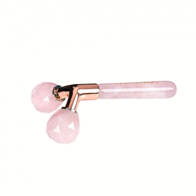 Roller do masażu twarzy z różowego kwarcu 3D LIFT beauty | Easy Livin