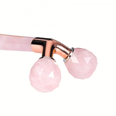 Roller do masażu twarzy z różowego kwarcu 3D LIFT beauty | Easy Livin