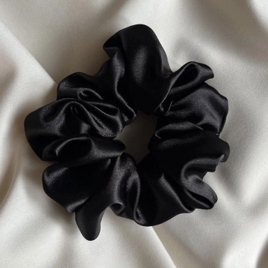 Scrunchie jedwabna - Black | BoMoye