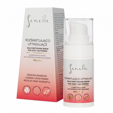 Serum multi - peptydowe rozświetlająco - liftingujące pod oczy i na powieki | Senelle Cosmetics