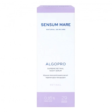 Serum regenerująco - korygujące z retinalem 0,16% i kompleksem fosfo-ceramidowym ALGOPRO | Sensum Mare
