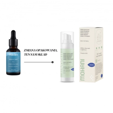 Serum regenerująco - złuszczające do twarzy - pięć kwasów AHA | Mohani