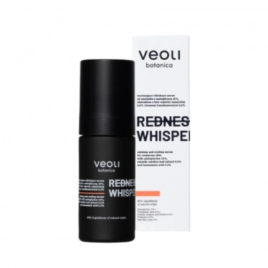 Serum wyciszająco - chłodzące z azeloglicyną, wąkrotą azjatycka i kwasem traneksamowym REDNESS WHISPERER | Veoli Botanica