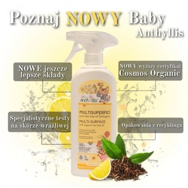 Spray do czyszczenia powierzchni mających kontakt z dzieckiem | Anthyllis