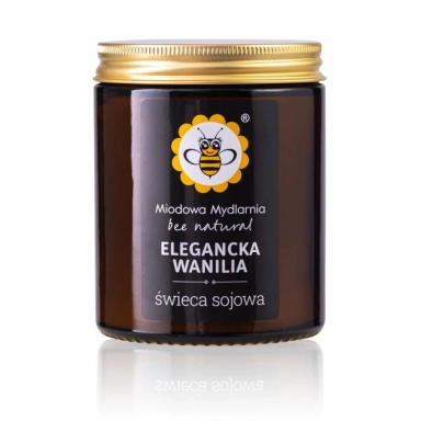 Świeca sojowa Elegancka wanilia | Miodowa Mydlarnia