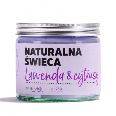 Świeca sojowa Lawenda i Cytrusy | Manufaktura Bursztynnika