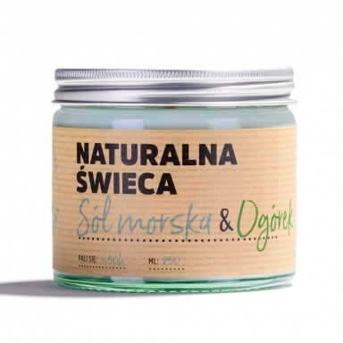 Świeca sojowa Sól morska i Ogórek | Manufaktura Bursztynnika