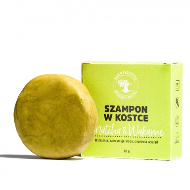 Szampon do włosów w kostce Matcha Wakame | Manufaktura Bursztynnika