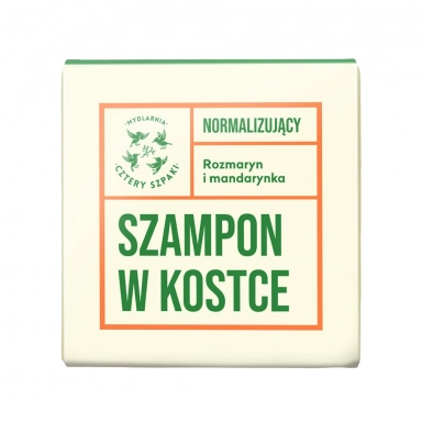 Szampon do włosów w kostce Rozmaryn i Mandarynka - normalizujący | Cztery Szpaki