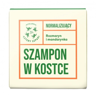 Szampon do włosów w kostce Rozmaryn i Mandarynka - normalizujący | Cztery Szpaki