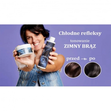 Szampon tonujący podkreślający chłodne odcienie Zimny brąz | MaterNatura