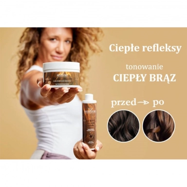 Szampon tonujący podkreślający ciepłe odcienie Ciepły brąz | MaterNatura