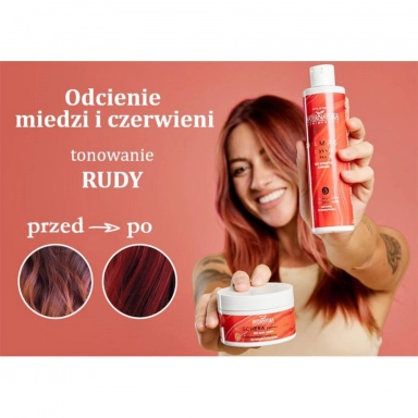 Szampon tonujący podkreślający miedziane i czerwone odcienie Rudy | MaterNatura
