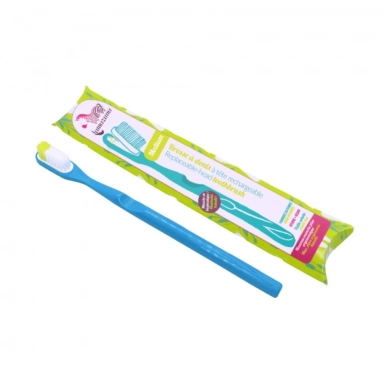 Szczoteczka do zębów z bioplastiku - Turquise (włosie średnie) | Lamazuna