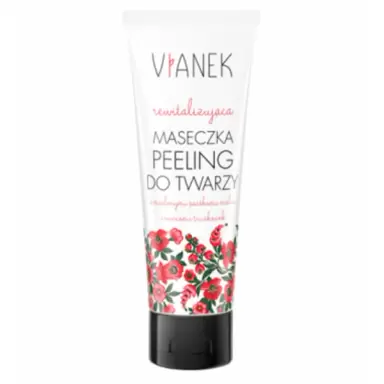 Rewitalizująca maseczka-peeling do twarzy z pestkami malin i truskawek | Vianek