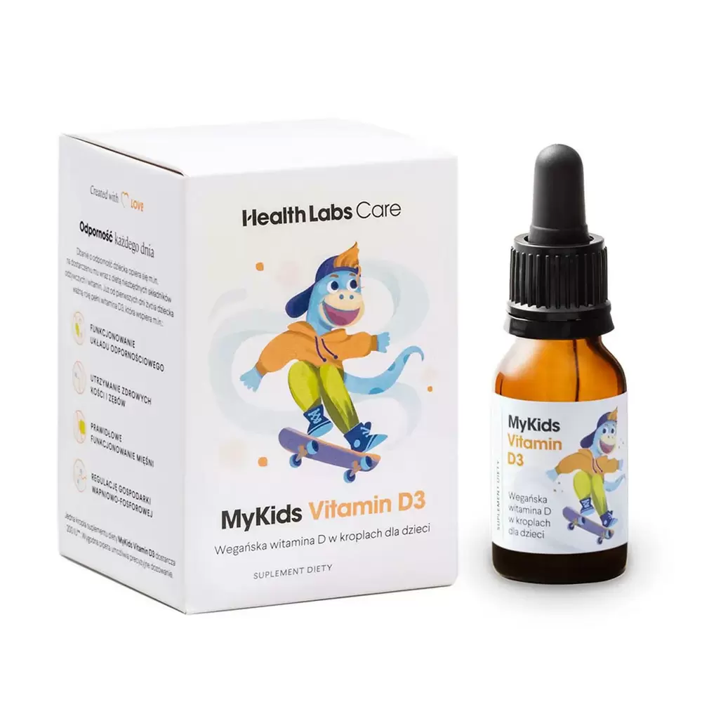 Wegańska witamina D w kroplach dla dzieci - MyKids Vitamin D3 | Health Labs Care