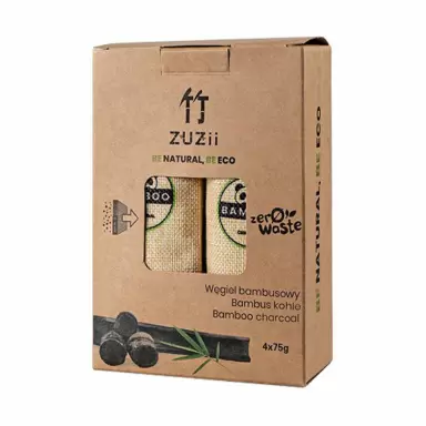 Węgiel bambusowy, osuszacz powietrza - pochłaniacz wilgoci i zapachów 4X75 G | Zuzii