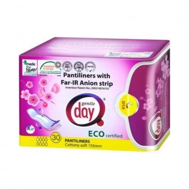 Wkładki ekologiczne do codziennego stosowania z paskiem anionowym - 30 szt. | Gentle Day