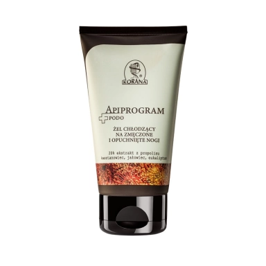 Żel chłodzący na zmęczone i opuchnięte nogi Apiprogram | Korana