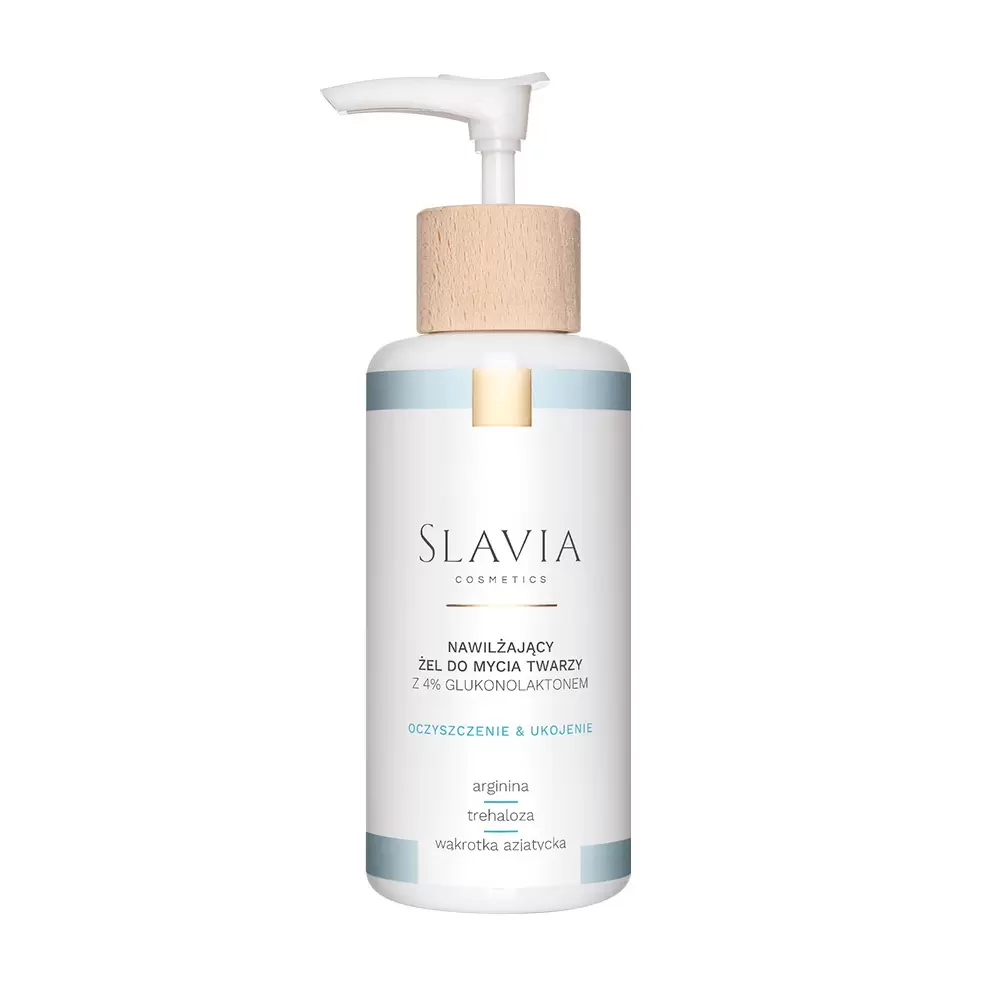 Żel nawilżający do mycia twarzy z 4% glukonolaktonem | Slavia Cosmetics