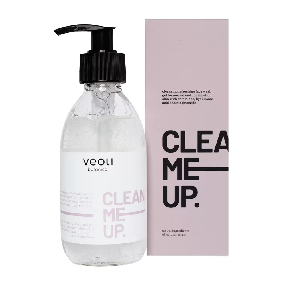 Żel oczyszczająco - odświeżający do mycia twarzy CLEAN ME UP | Veoli Botanica