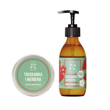 Zestaw do ciała Truskawka i Werbena | Cztery Szpaki