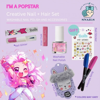 Zestaw kreatywny do paznokci i włosów POPSTAR | Snails