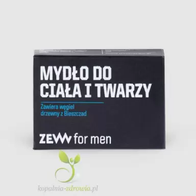 Mydło do twarzy i ciała z węglem drzewnym z Bieszczad | ZEW for men
