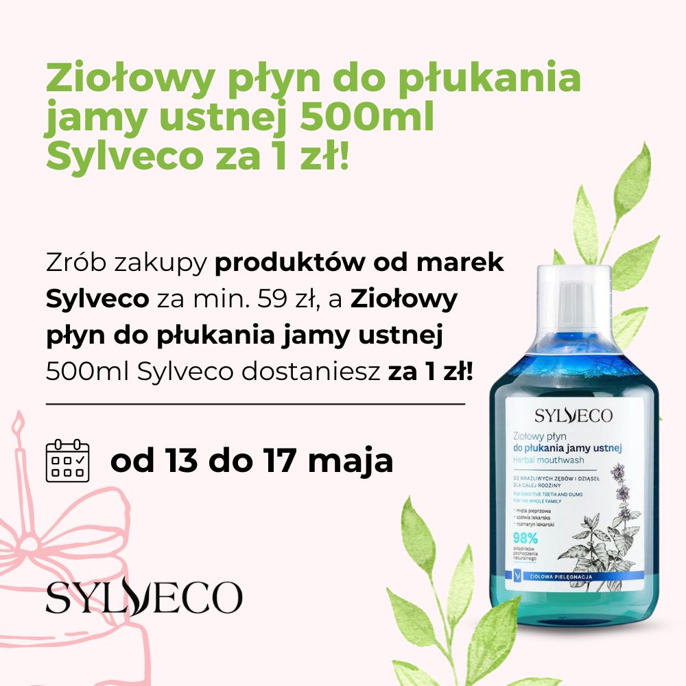 Ziołowy płyn do płukania jamy ustnej Sylveco za 1 zł 