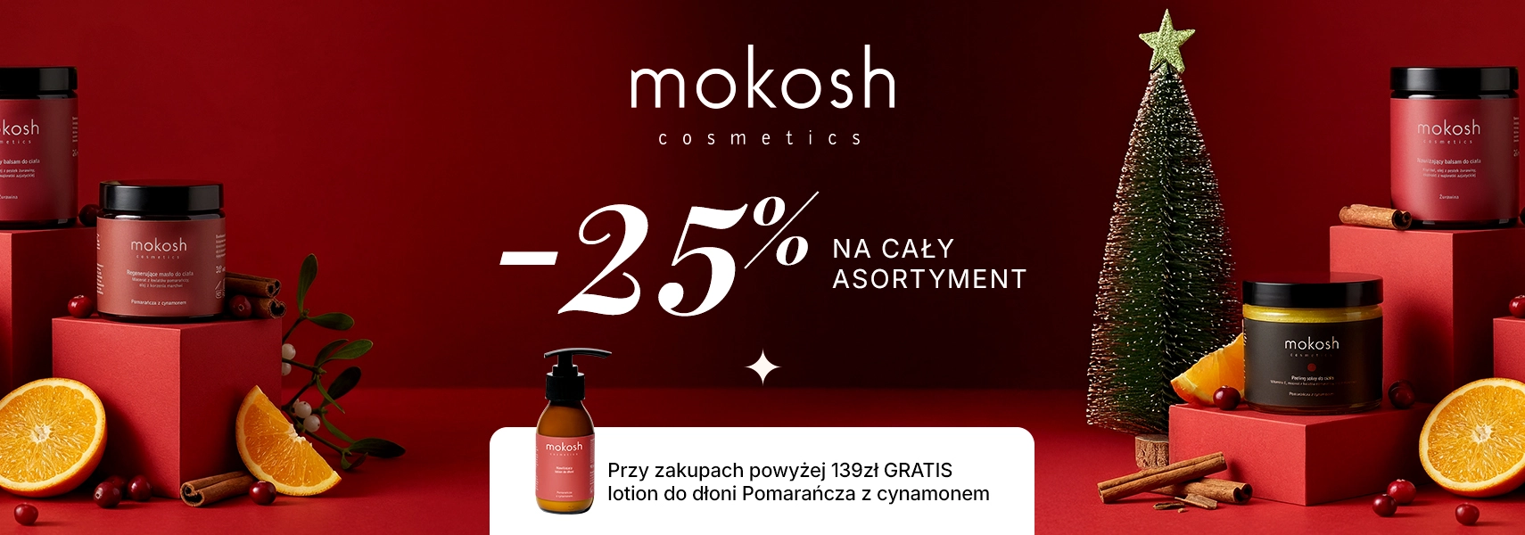 Lotion do dłoni Pomarańcza z Cynamonem Mokosh GRATIS