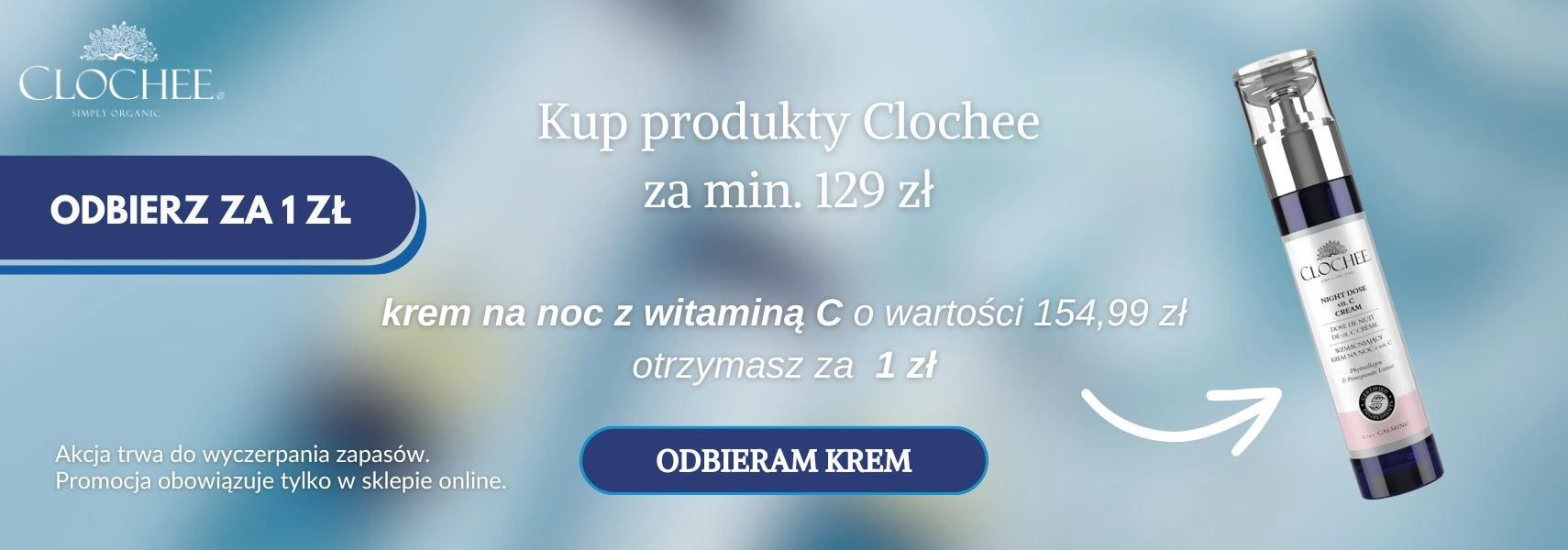 Krem na noc Clochee za 1 zł