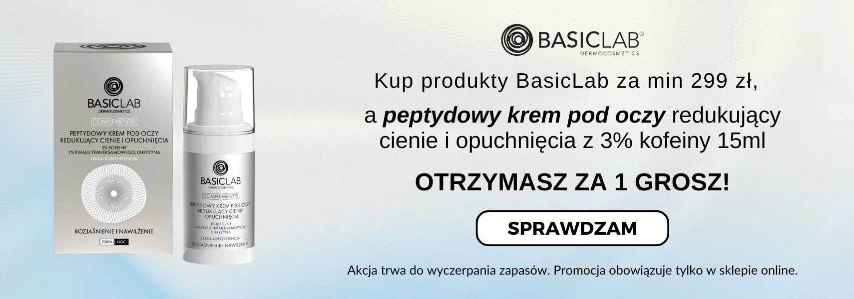 Krem pod oczy  BasicLab za 1 GORSZ!
