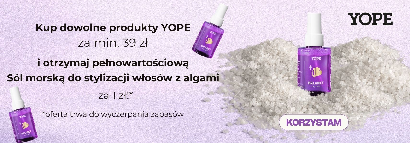 Sól morska do stylizacji z algami, BALANCE my hair za 1 zł