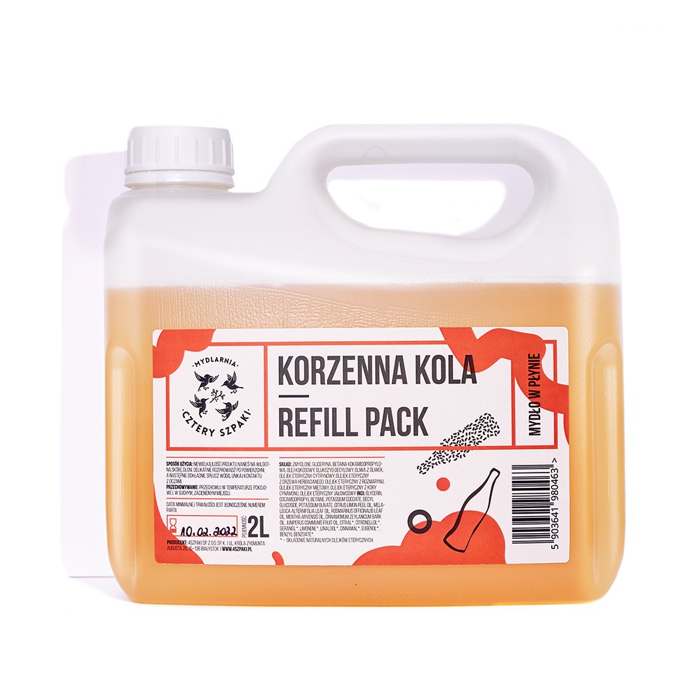 Mydło w płynie Korzenna Kola - refill | Cztery Szpaki