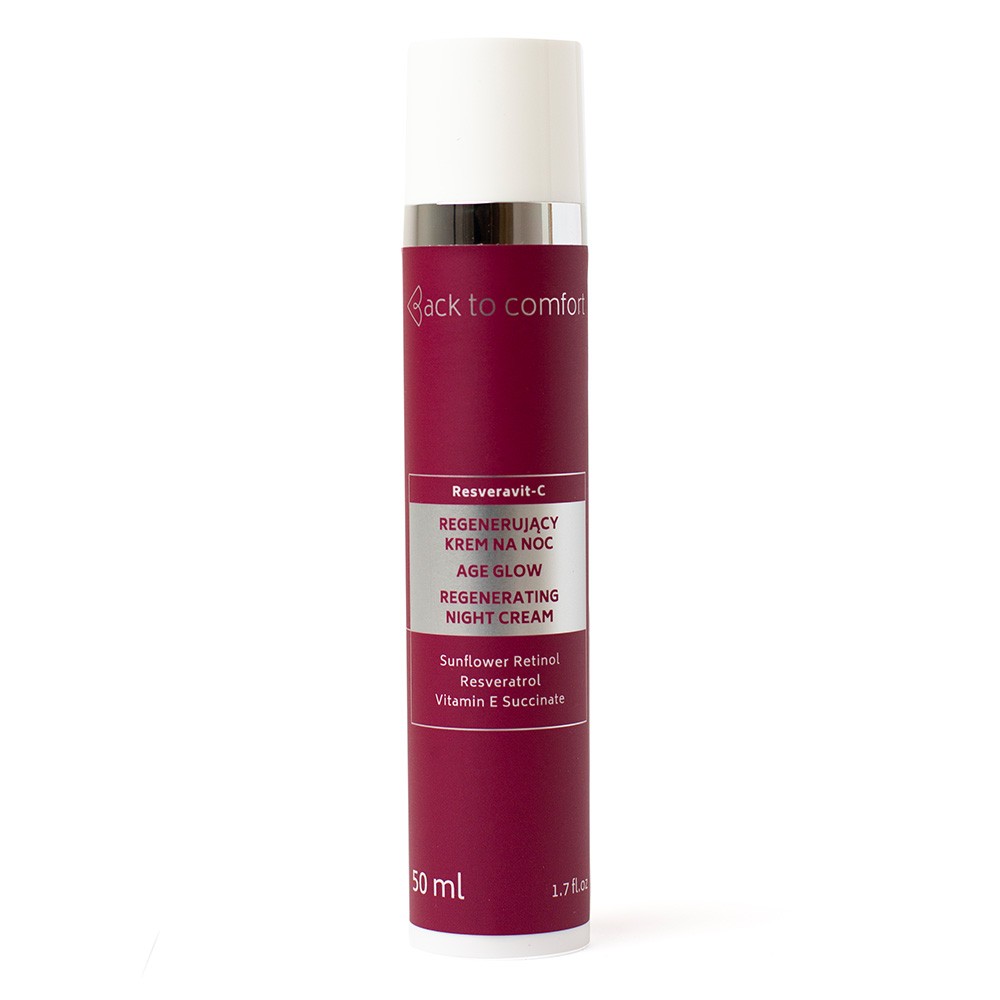 Regenerujący krem na noc z retinolem AGE GLOW Resveravit-C | Back to comfort