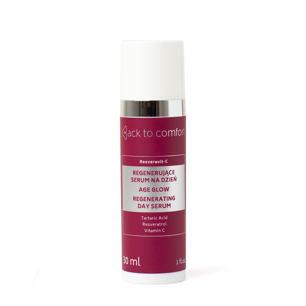 Regenerujące serum na dzień AGE GLOW Resveravit-C | Back to comfort