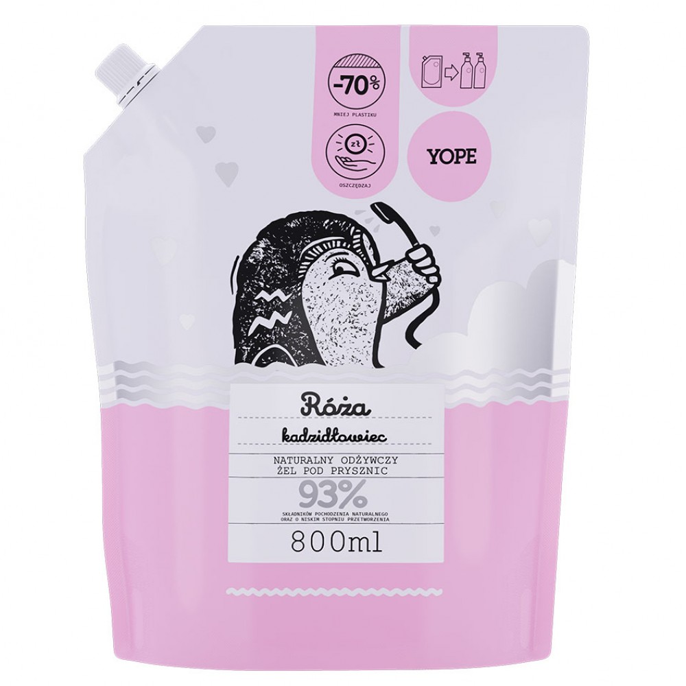 Żel pod prysznic Róża i Kadzidłowiec refill | Yope