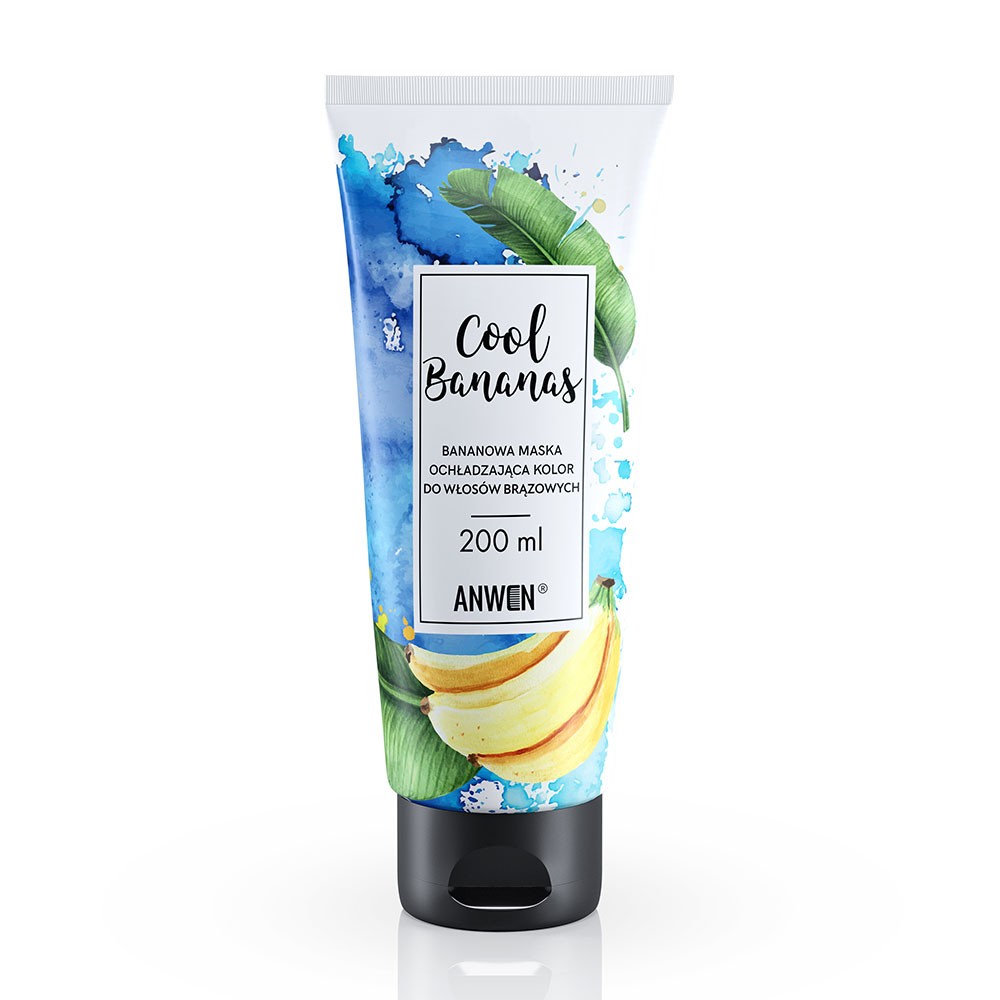 Bananowa maska ochładzająca kolor włosów brązowych Cool Bananas | Anwen