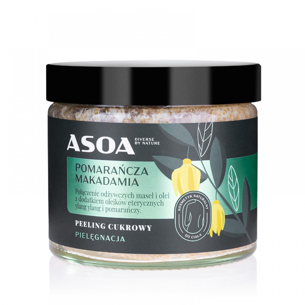 Peeling Tłuścioch - olej macadamia, olejek pomarańczowy i ylang ylang | Asoa