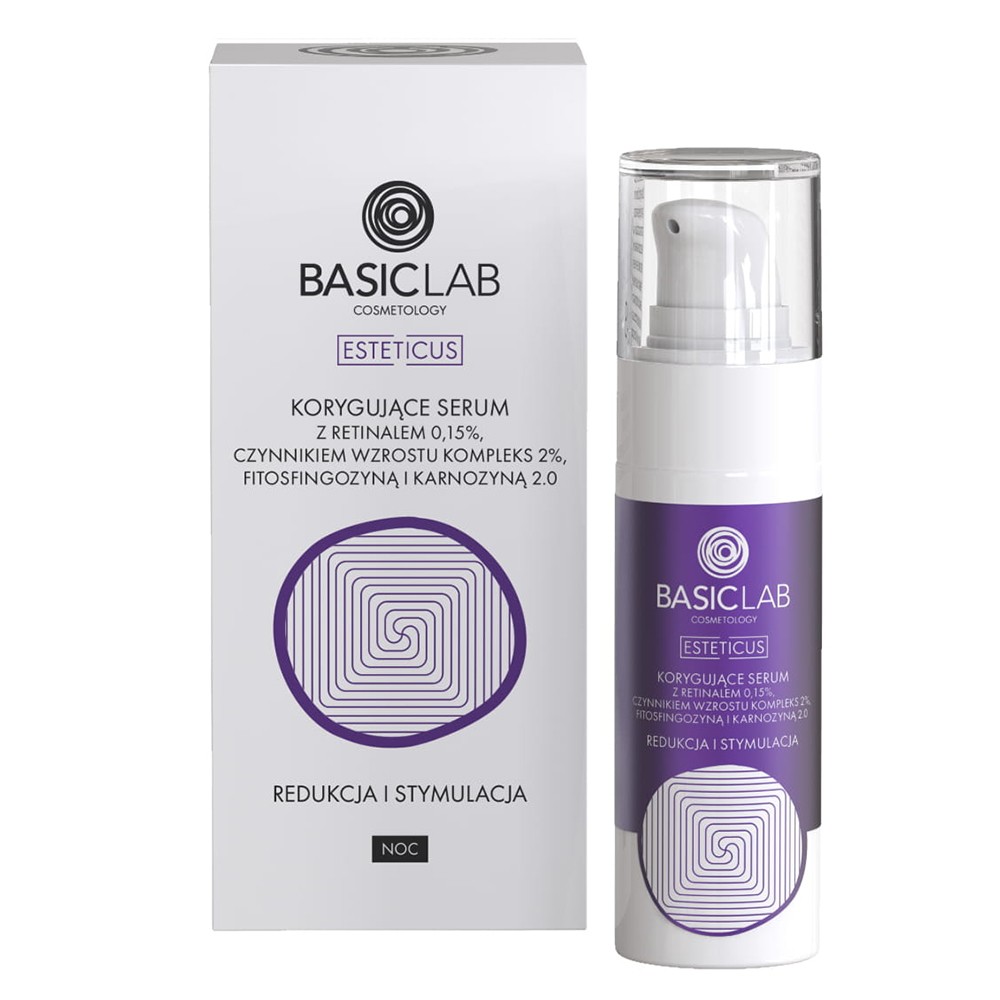 Korygujące serum z retinalem 0,15% - Redukcja i Stymulacja | BasicLab