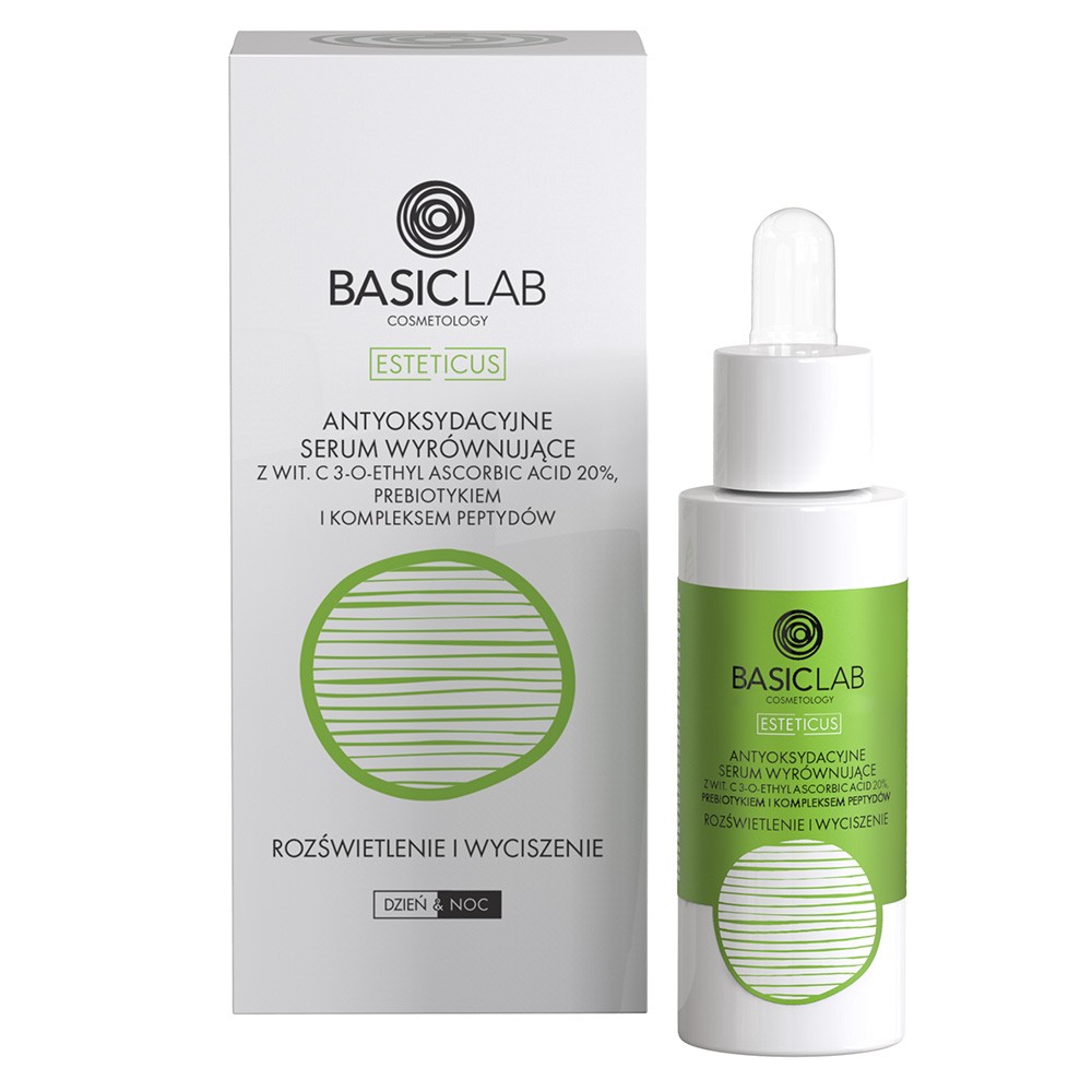 Antyoksydacyjne serum wyrównujące z witaminą C 20% Rozświetlenie i Wyciszenie | BasicLab