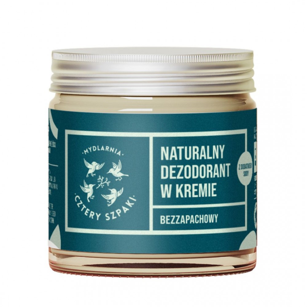 Dezodorant w kremie bezzapachowy z dodatkiem sody  ​ | Cztery Szpaki